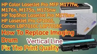 How to fix vertical lines on the printout in an HP Color LaserJet CP1025,