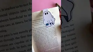 Cute Ghost Bookmark 👻 #bookmark #ghost #shorts #diy #easypeasy