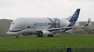 BELUGA A330 XL ( DOLPHINE LIVERY ) TAKEOFF CHESTER HAWARDEN AIRPORT