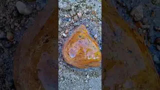 Golden Color Stone Looks Amazing #rock #stones #shorts