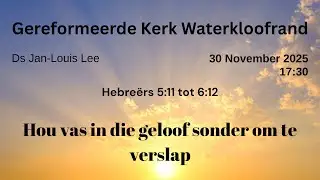 Hou vas in die geloof sonder om te verslap - GK Waterkloofrand