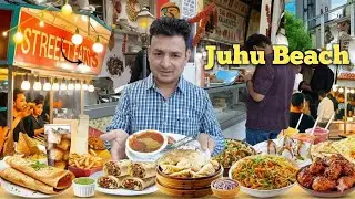 Juhu Beach Mumbai Famous Street Food | Food Vlog | 4K HDR