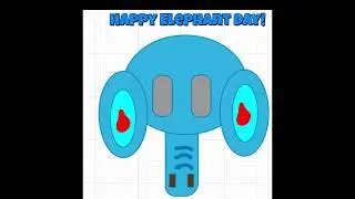 Happy Elephant Day with Blue! #elephant #elephantday #elephantcartoon