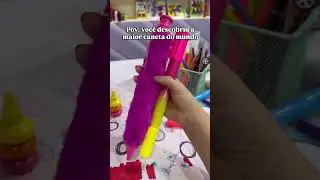 POV: Voc&ecirc; descobriu a maior caneta do mundo 🖊️ #papelaria #caneta