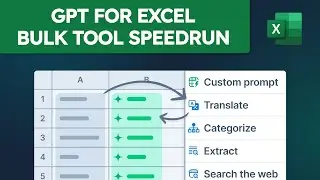 Bulk AI tools speedrun - GPT for Excel