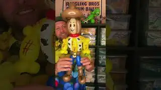 Woody From Toy Story made out of balloons