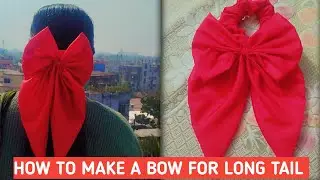 How to make a bow for baby/long tail। #bowtutorial #bow 