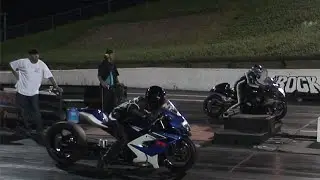 Butch's GSXR 1000 Drag Bike.  NITROUS POWERED RACE BIKE, 2006 Suzuki GSXR 1000 vs. Hayabusa