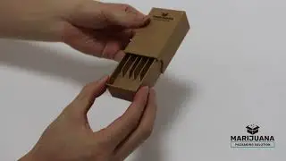Child-Lock Kraft Sliding Box Packaging For Pre-Roll 5-Pack