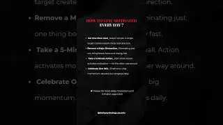 How to Stay Motivated Every Day (4 Simple Steps)