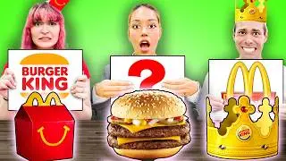 Mc Donalds Vs Burger King Challenge in 24 hours | Last to Stop Eating Wins by Crafty Hacks Plus