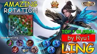 AMAZING ROTATION!! Ling Everywhere - Gameplay Top 1 Global Ling by Ryu1 - Mobile Legends