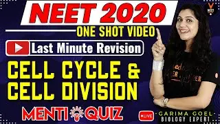 Cell Cycle and Cell Division Questions and Answers | NEET 2020 Preparation | NEET Biology | G.Goel