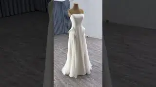 Sexy White Pearl Satin Floor-Length / Long Wedding Dresses