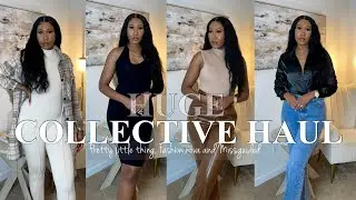 HUGE COLLECTIVE HAUL (30+ items) | PRETTY LITTLE THING, FASHION NOVA + MISSGUIDED | BROOKE KENNEDY