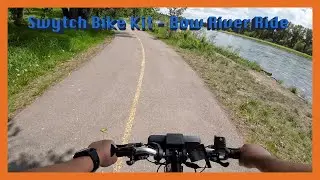 Swytch Bike Kit Bow River Ride 😊🚲 #swytch #swytchbike #bowrivercalgary