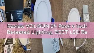 Review VOLISUN 24 Pack 6 inch Recessed Lighting, 5CCT LED Recessed Light with Junction Box, 2700K-50