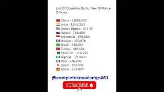 List of countries by number of police officers || United States, India, Brazil, India Pakistan