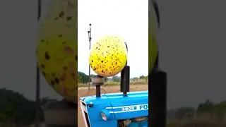 monster balloon vs tractor silencer @CrazyXYZ #shorts #experiment