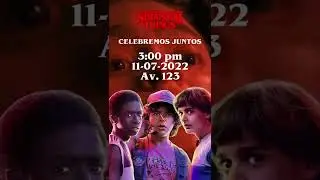 TARJETA DE INVITACI&Oacute;N STRANGER THINGS