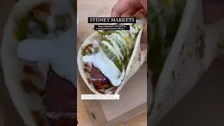 Chorizo Egg Flatbread by Bird & Ewe at Carriageworks Farmers Market Everleigh Sydney on Saturday