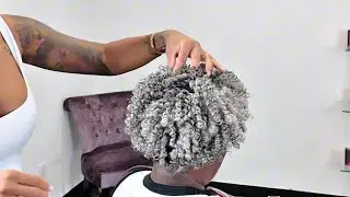 Ring Set on Gray natural hair 👩🏿&zwj;🦳