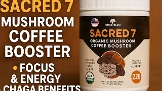 Sacred 7 Mushroom Coffee Booster Review | Lion&rsquo;s Mane, Reishi & Chaga Benefits for Focus & Energy