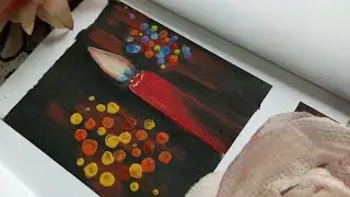 Easy candle light🕯️painting tutorial|painting for beginners|night view🕯️