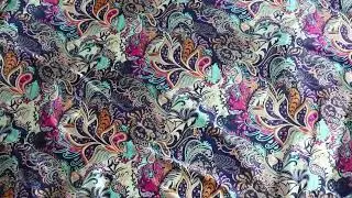 wholesale soft spandex satin fabric for sewing vintage flowers imitate sil