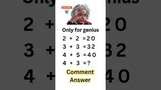 Genius IQ Math Test | #quiz #ppscgk #braingames #ppscgkmcqs #shorts #gkmcqs  #gameplay #shortsfeed