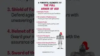 6 Powerful Elements of the Full Armor of God #prayerwarrior #spiritualwarfare #prayer #ephesians6