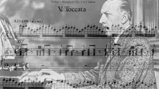 Charles-Marie Widor plays his Toccata (Organ Symphony 5), Score-video