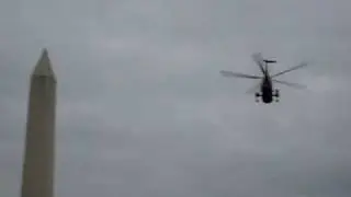 PRESIDENT OBAMA LEAVING THE WHITE HOUSE IN MARINE ONE HELICOPTER MARCH, 27 2009