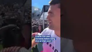 Charlie Kirk seen at event moments before shooting
