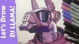 Let's Draw FORTNITE - DJ Llama - Speed Drawing