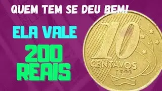Moeda de 10 centavos 1999. Vale 200 reais!