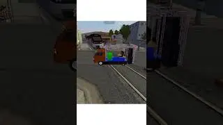 Dj Truck VS Train 🚂 #bussid #shorts