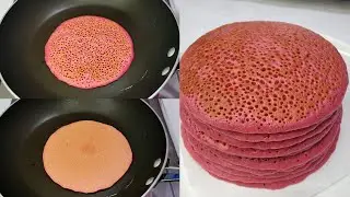 Beetroot Pancake Recipe | Fluffy Pancakes | How to make pancakes at home | Pancakes recipe