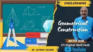 Geometrical construction of  Hexagon #hexagonconstruction  #engineeringdrawing  #iticourses