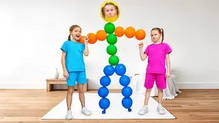 Kids play with balloons - Funny stories for kids