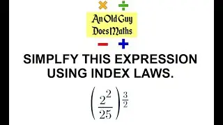 Apply index laws to simplify this problem involving a fraction and a fractional index.