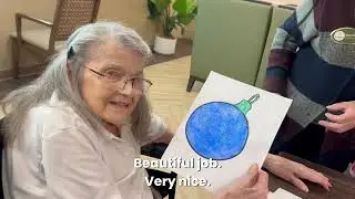 Christmas Painting with our memory care residents