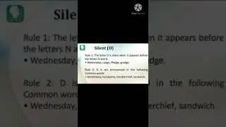 What is silent letters? silent(A), silent(B), silent(c), silent(D), silent(E)