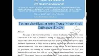 Texture classification using Dense Micro block Difference DMD