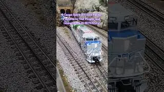 O Gauge Spirit of Union Pacific, Powered by Our People, and George Bush 41 SD70ACe's Exit Tunnel!