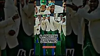 Top 5 Country's With Most ICC Trophies ( Men's International ) 🥵🥶🛐 #shorts #cricket #country