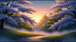 Trees with Fog - Relaxing music to study/to calm down