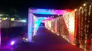 wedding gate light decoration | Wedding passage lighting  |  lights entrance decoration ideas