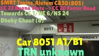 [SMRT](New set filmed)C830 set 805 from Buona Vista&rarr;Farrer Road (&raquo;Dhoby Ghaut).