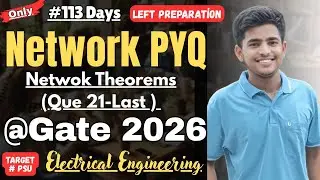 Network PYQs Gate Electrical Engineering|Network Theorem Gate Previous year Questions #gate2026 #psu